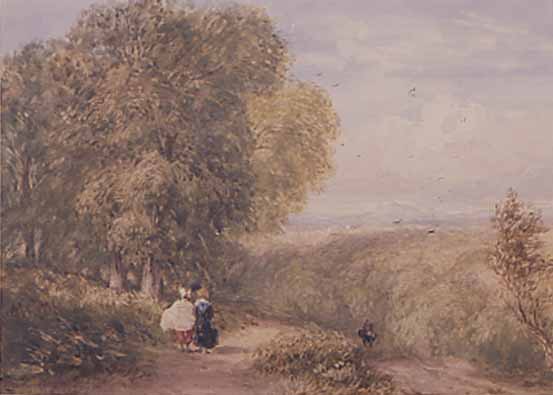 Road Scene with Two Figures on the Left